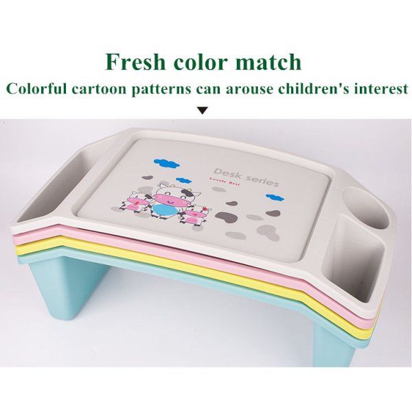 Mini Portable Folding Laptop Desk Plastic Lap Desk   random graphic