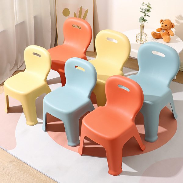 Wholesale Modern Colorful Plastic Kids Chair   random graphic